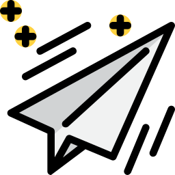 papierowy samolot ikona