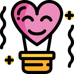 Heart balloon icon