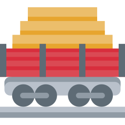 Tren de mercancía icono