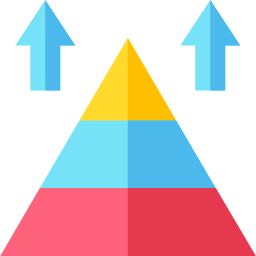 graphique pyramidal Icône