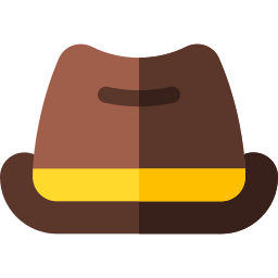 sombrero de fieltro icono