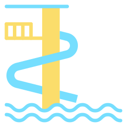 Tobogán acuático icono