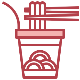 Fideos instantáneos icono