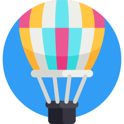 Hot air balloon icon