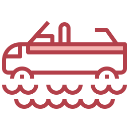amfibie auto icoon