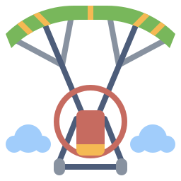 napędzany spadochron ikona