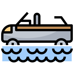 amfibie auto icoon