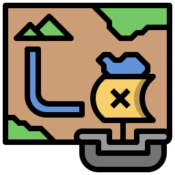 Treasure map icon