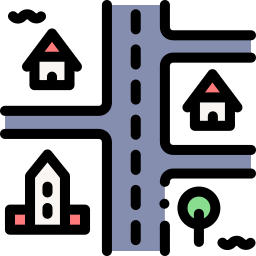 mapa de ruas Ícone