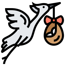 Bird stork icon