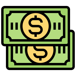 billete de un dolar icono