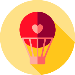 Hot air balloon icon