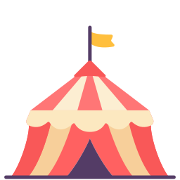 Circus tent icon