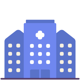 Hospital building icon