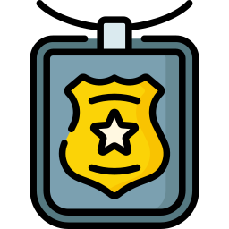 distintivo della polizia icona