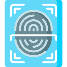 Fingerprint scan icon