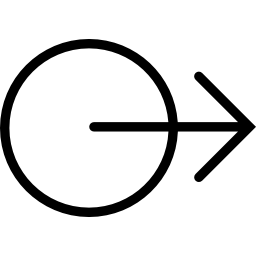 flèche droite d'un cercle Icône