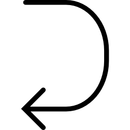 Curve left Arrow icon