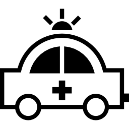 voiture d'urgence face à droite Icône