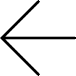 flecha apuntando a la izquierda icono