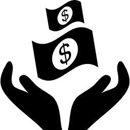 Two Hands Graving Dollar Bills icon