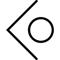 원이있는 왼쪽 화살표 icon