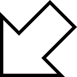 freccia sinistra diagonale icona