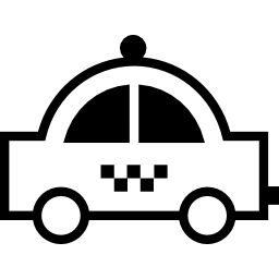 taxi rivolto a sinistra icona