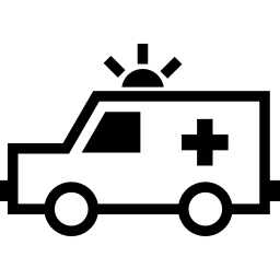 ambulanza rivolta a sinistra icona