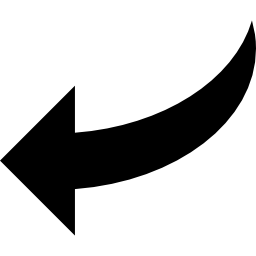 왼쪽을 가리키는 곡선 화살표 icon