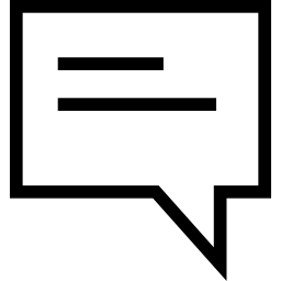globo de diálogo rectangular icono