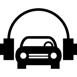 samochód i słuchawki ikona