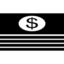pila di fatture di carta del dollaro icona