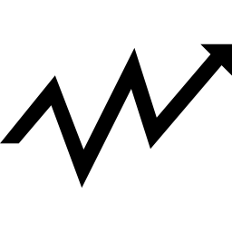 Small zigzag arrow upward icon