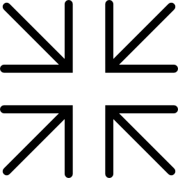 vier convergerende pijlen in het midden icoon