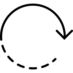 점선이있는 회전 화살표 icon