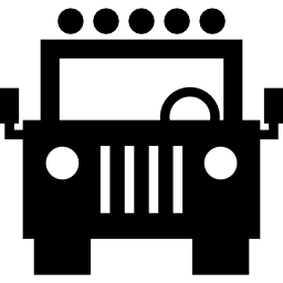 jeep vista frontale icona