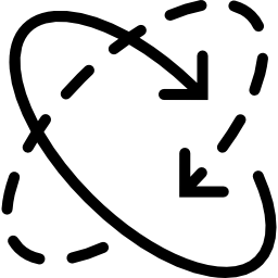 flechas circulares convergentes icono