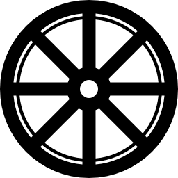 ruota del carrello icona