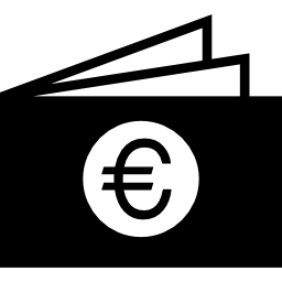 carteira euro Ícone