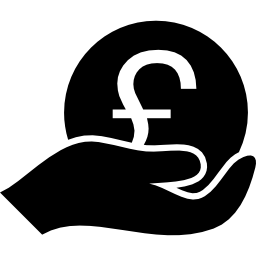 pfund-münze zur hand icon
