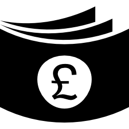 billetera libra esterlina icono