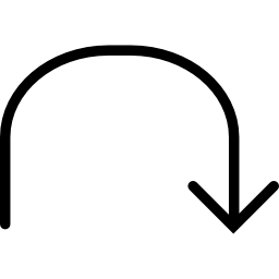 곡선 아래쪽 화살표 icon