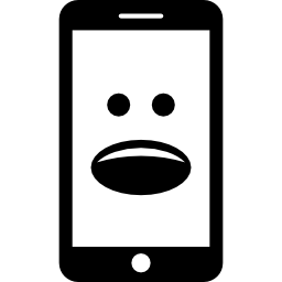 smartphone con emoticon icona