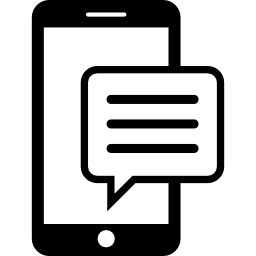 messaggio sullo smartphone icona