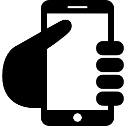 hand graving smartphone icon