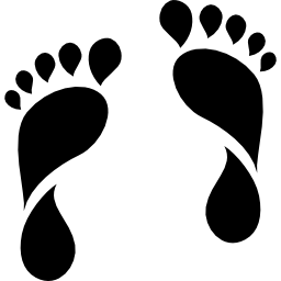 Human footprints icon