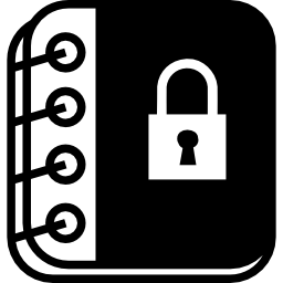 Notepad with padlock icon