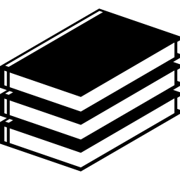 drie boekenstapels icoon