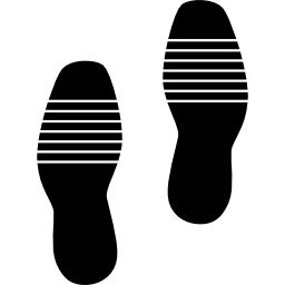 impronte di scarpe umane icona